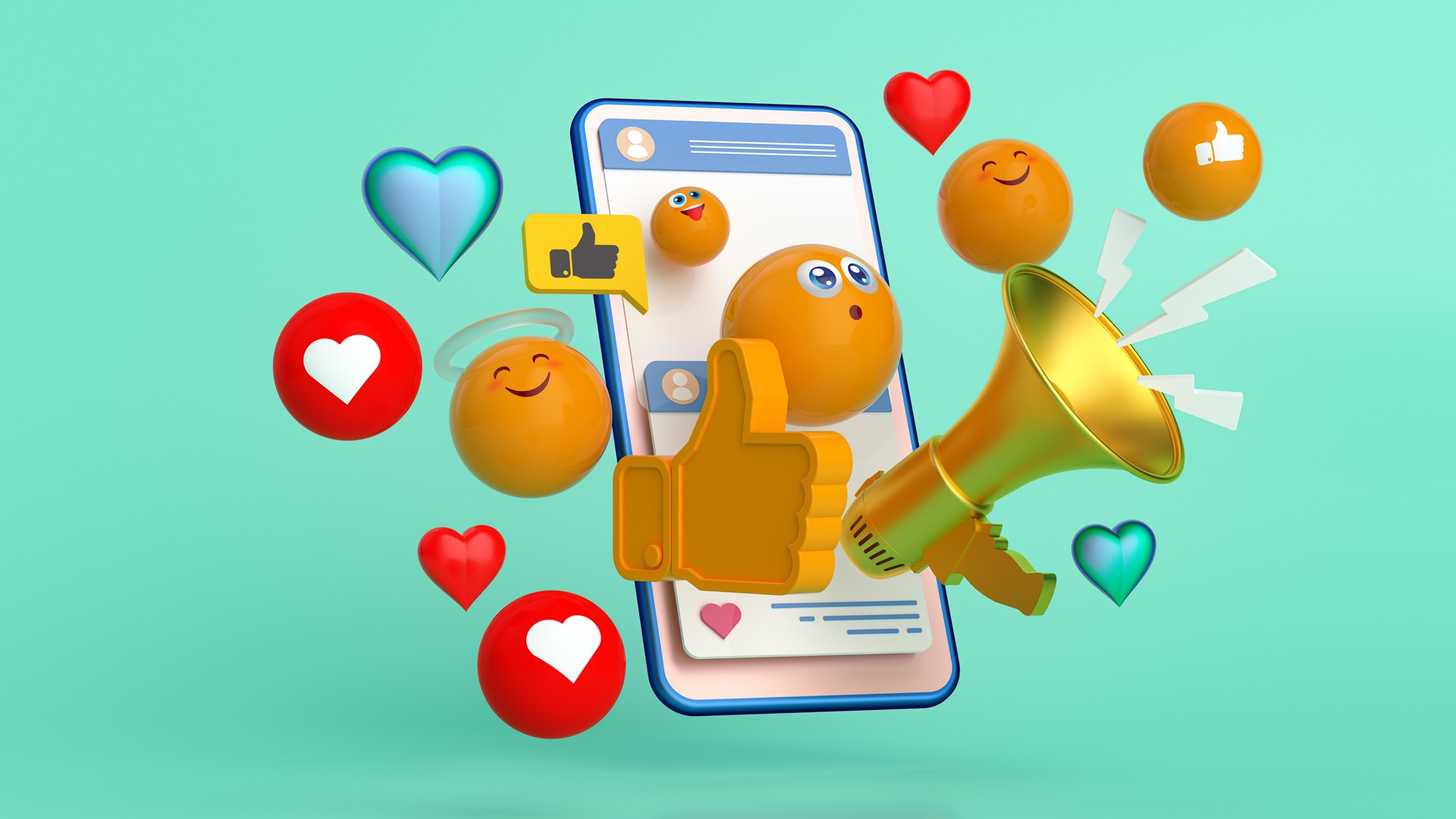 Vibrant Social Media Engagement Concept
